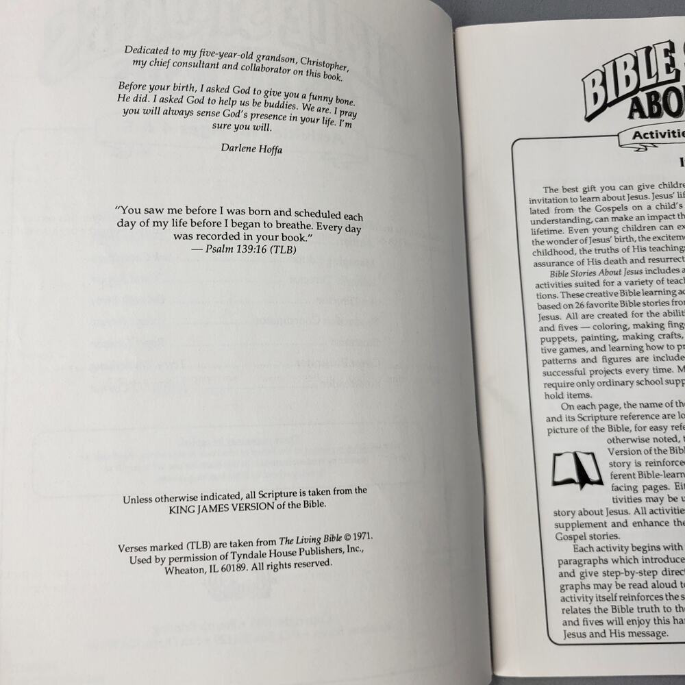 Bible Stories about Jesus Activities Book by Darlene Hoffa 1995 Paperback Kids - Picture 3 of 16